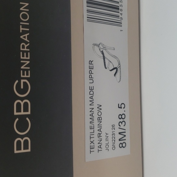 1126- BCBGENERATION Joliny Tan Rainbow Colors Women's Sandals Size 8 M NWT - Picture 9 of 11